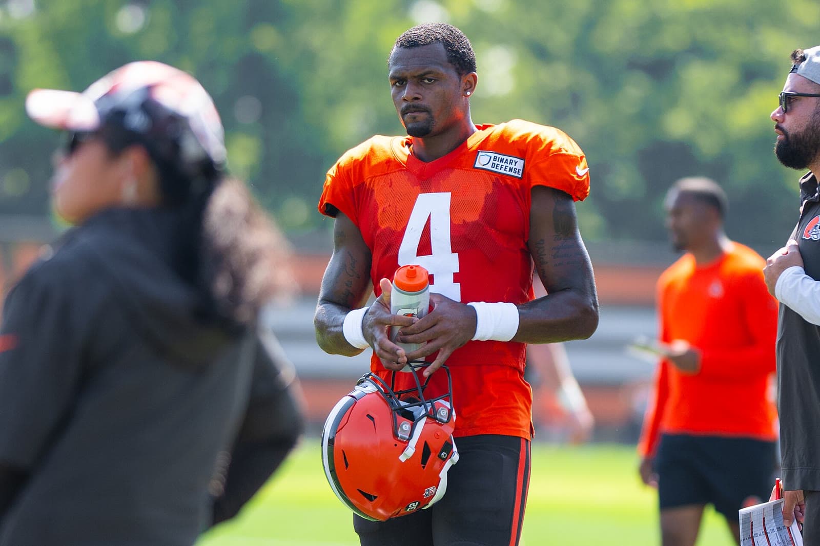 Deshaun Watson at Browns training camp.
